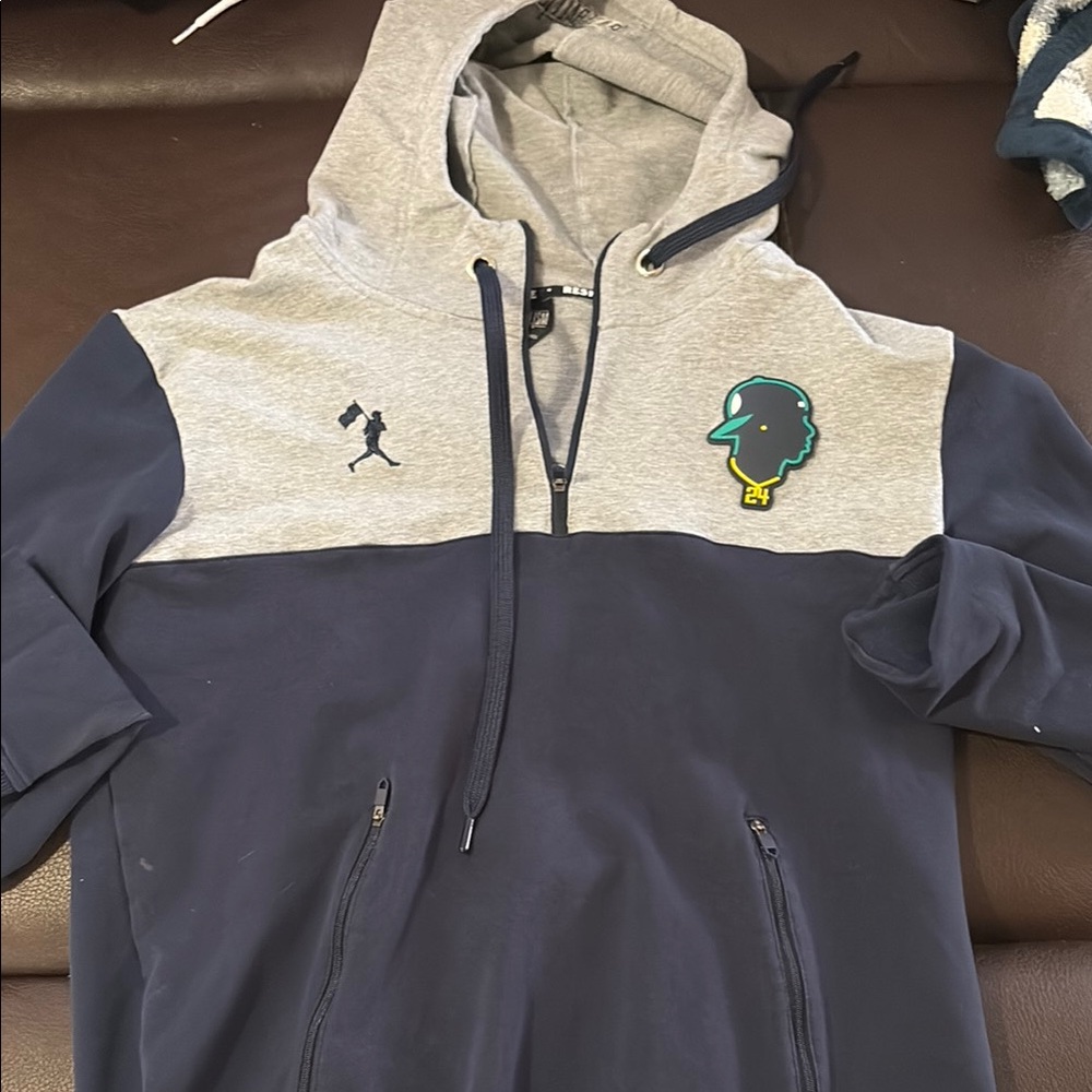 Baseballism Gray and Navy Hoodie Ken Griffey Jr.